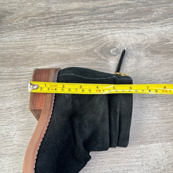 Cole Haan Grand Riona Ankle Bootie Slouch Back Zip Black Suede Womens Size 7B - Picture 9 of 9